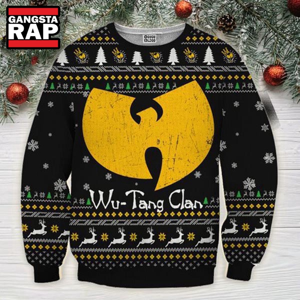 Wu Tang Clan Xmas Tree Ugly Christmas Sweater Wu Tang Clan Xmas Tree Ugly Christmas Sweater