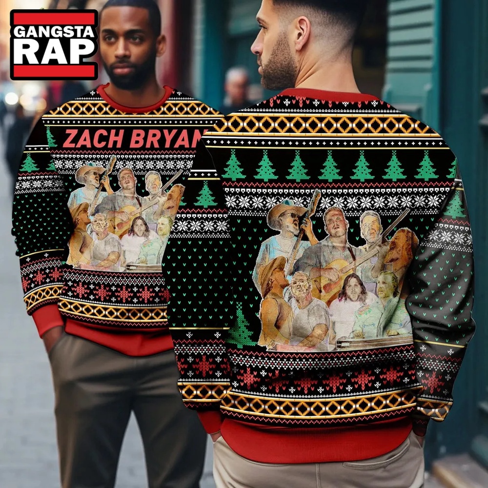 Zack Bryan The Quittin Time 2024 Tour Ugly Christmas Sweater Zack Bryan The Quittin Time 2024 Tour Ugly Christmas Sweater