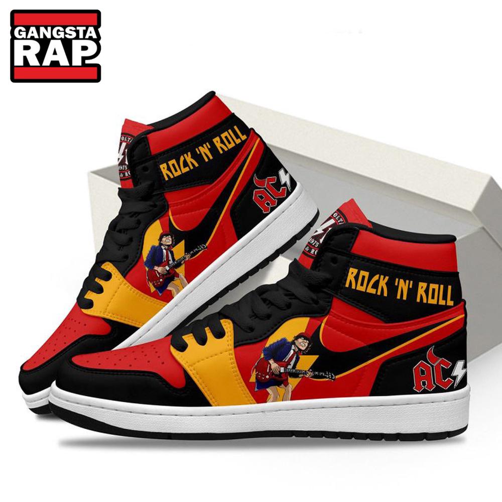 ACDC Let There Be Rock Air Jordan 1 Hightop Shoes ACDC Let There Be Rock Air Jordan 1 Hightop Shoes