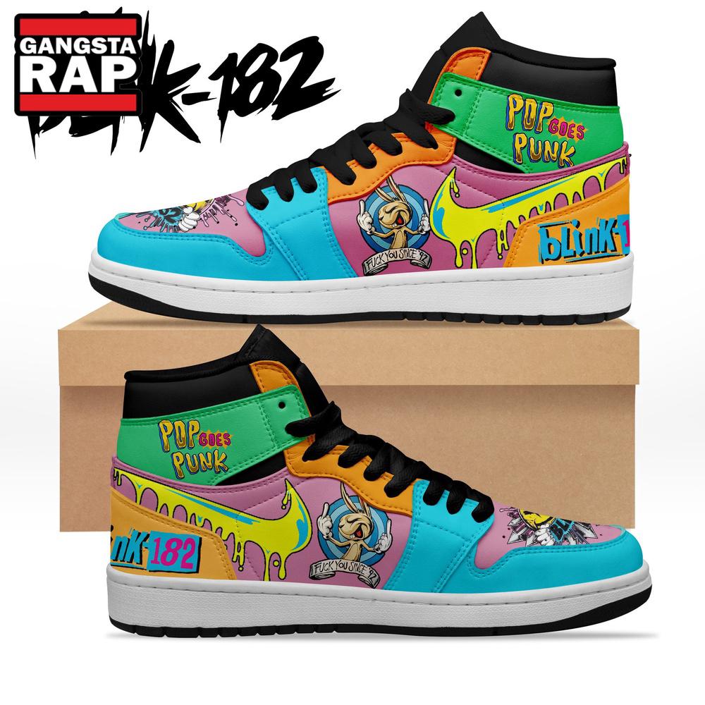 Blink 182 Fans Gift Air Jordan 1 Hightop Shoes Blink 182 Fans Gift Air Jordan 1 Hightop Shoes