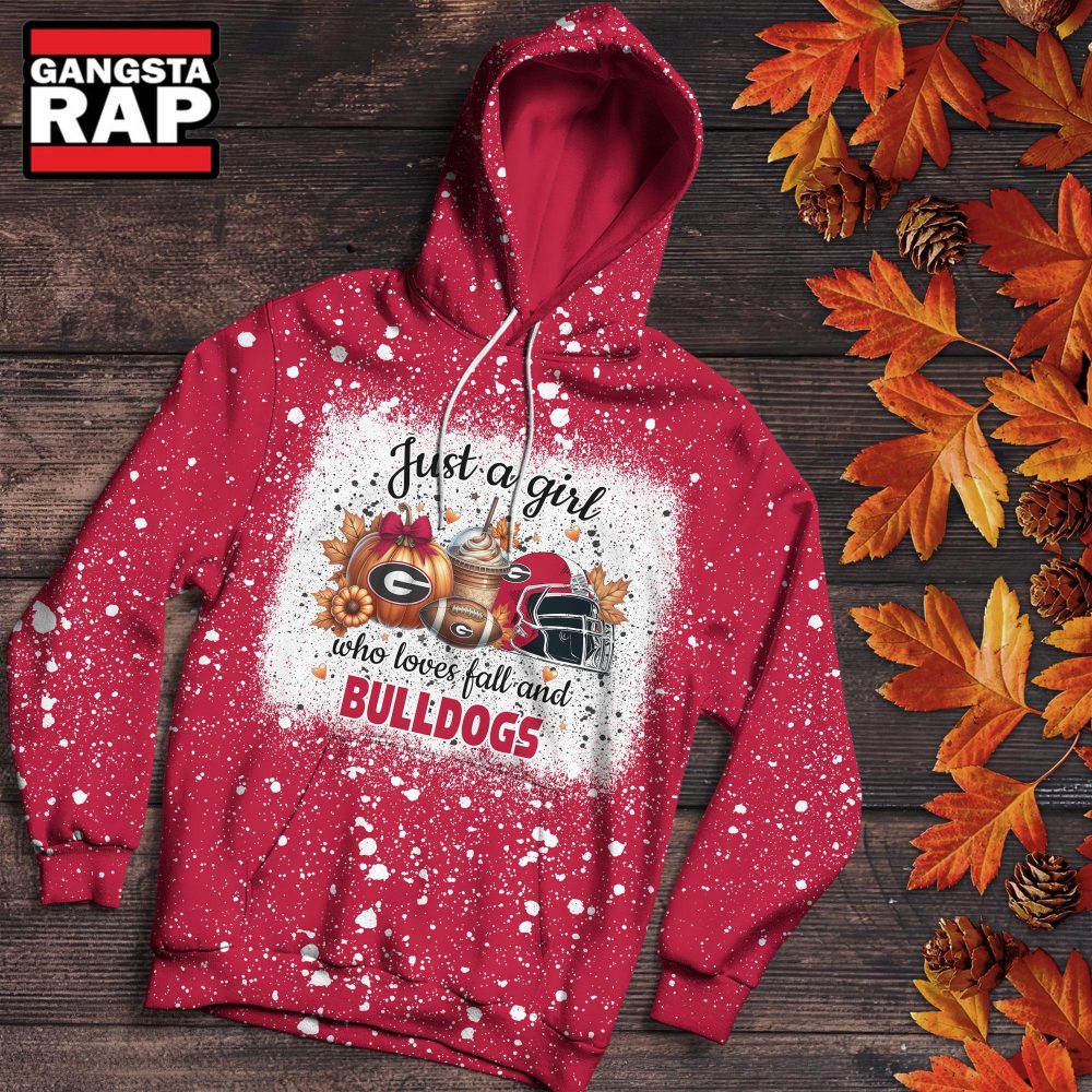 Georgia Bulldogs Football Just A Girl Who Loves Fall Christmas Hoodie Georgia Bulldogs Football Just A Girl Who Loves Fall Christmas Hoodie