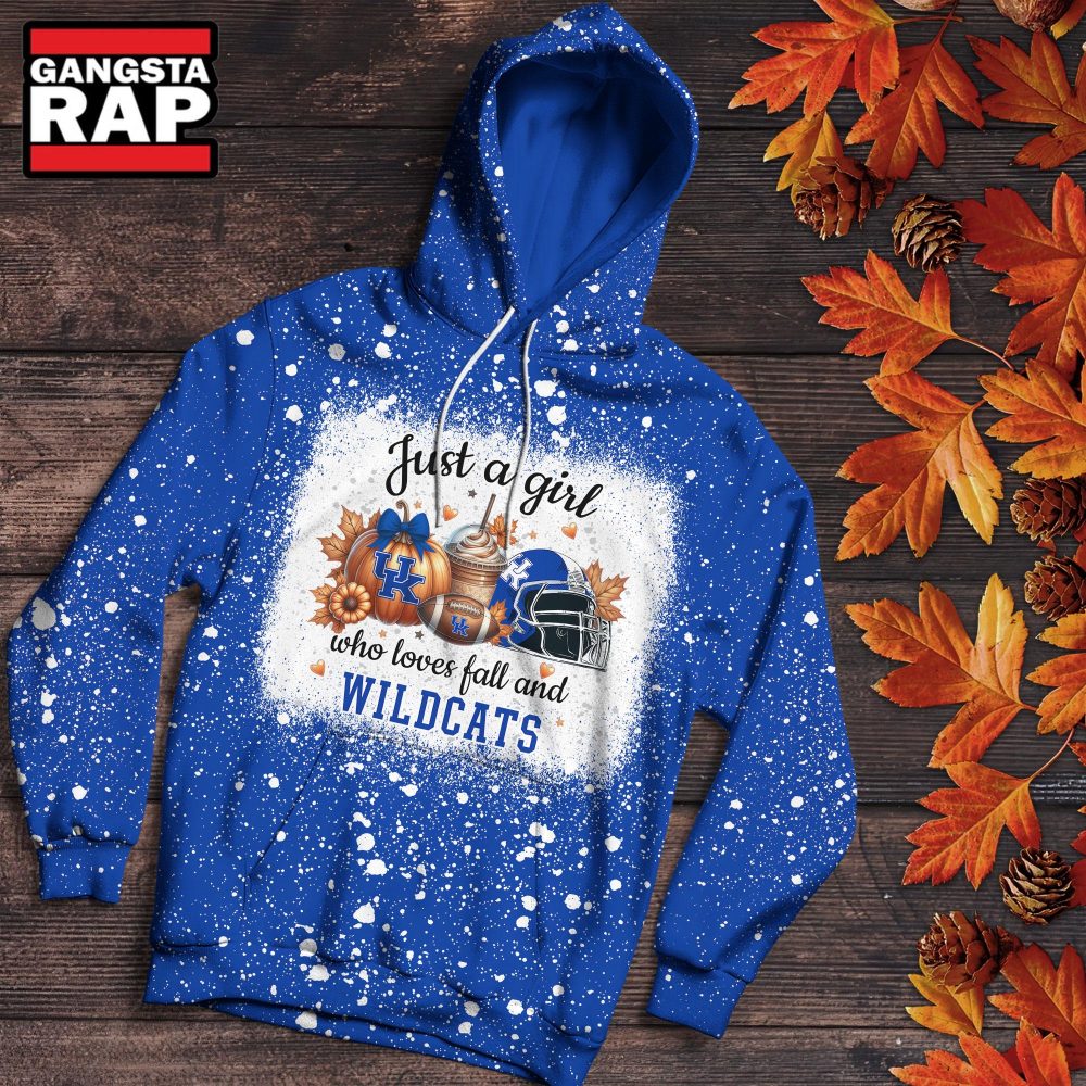 Kentucky Wildcats Football Just A Girl Who Loves Fall Christmas Hoodie