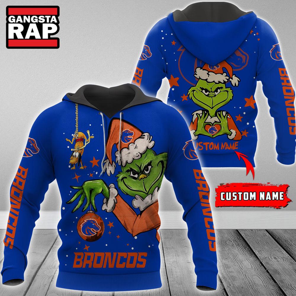 NCAA Boise State Broncos Football Team The Grinch Christmas Hoodie NCAA Boise State Broncos Football Team The Grinch Christmas Hoodie