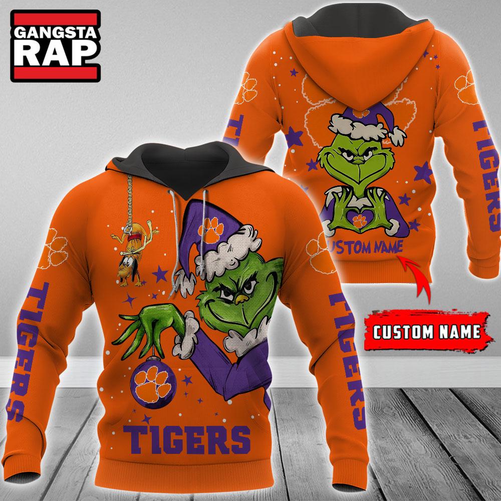 NCAA Clemson Tigers Football Team The Grinch Christmas Hoodie NCAA Clemson Tigers Football Team The Grinch Christmas Hoodie