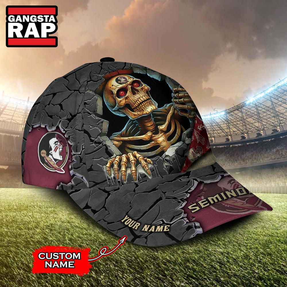 NCAA Florida State Seminoles Special Sport Skull Halloween Custom Classic Cap NCAA Florida State Seminoles Special Sport Skull Halloween Custom Classic Cap