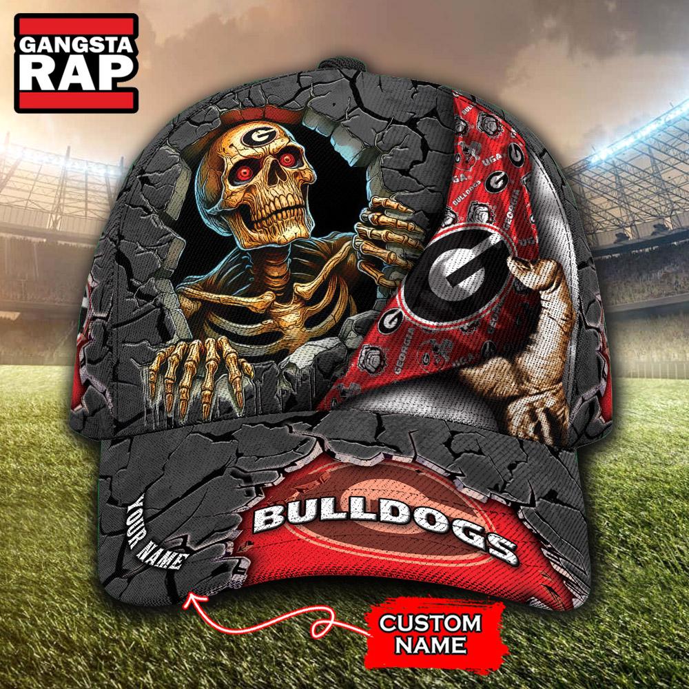NCAA Georgia Bulldogs Special Sport Skull Halloween Custom Classic Cap NCAA Georgia Bulldogs Special Sport Skull Halloween Custom Classic Cap