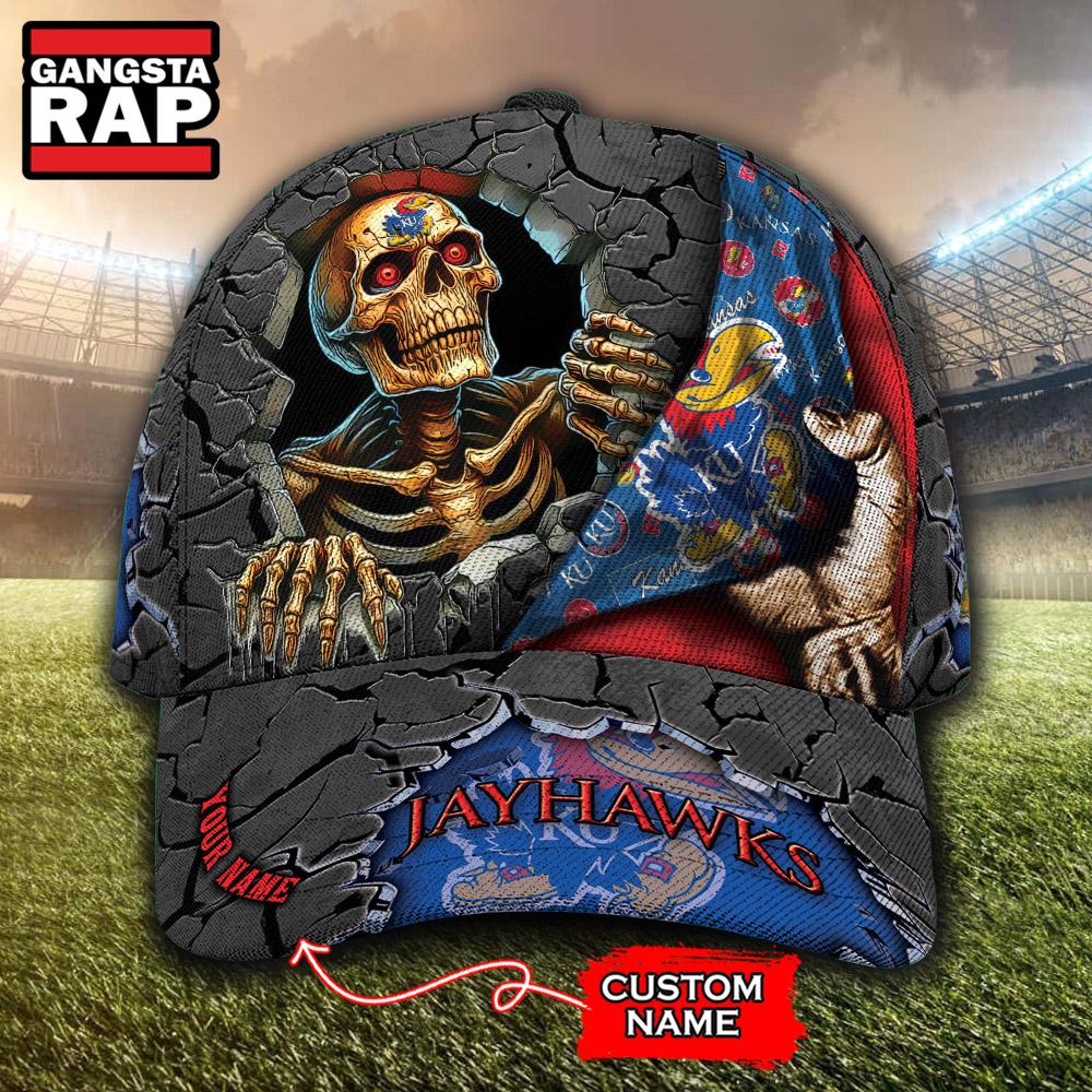 NCAA Kansas Jayhawks Special Sport Skull Halloween Custom Classic Cap