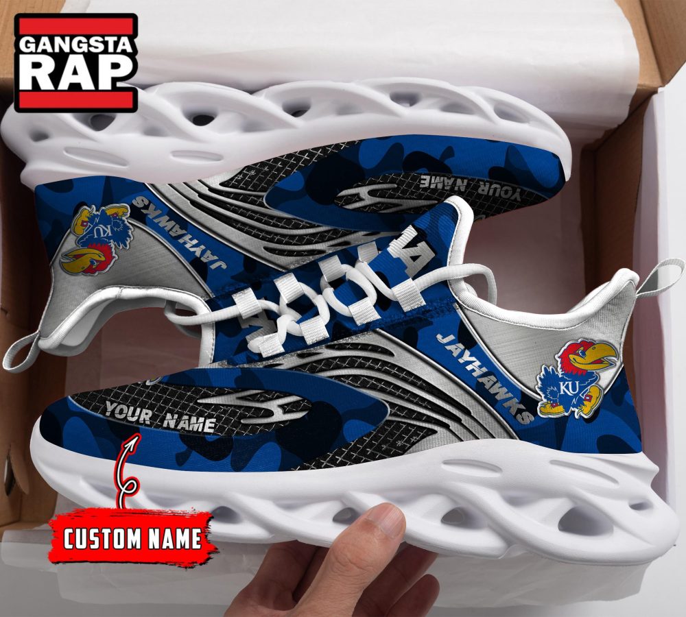 NCAA Kansas Jayhawks Sport Logo Team Custom Name Max Soul Shoes