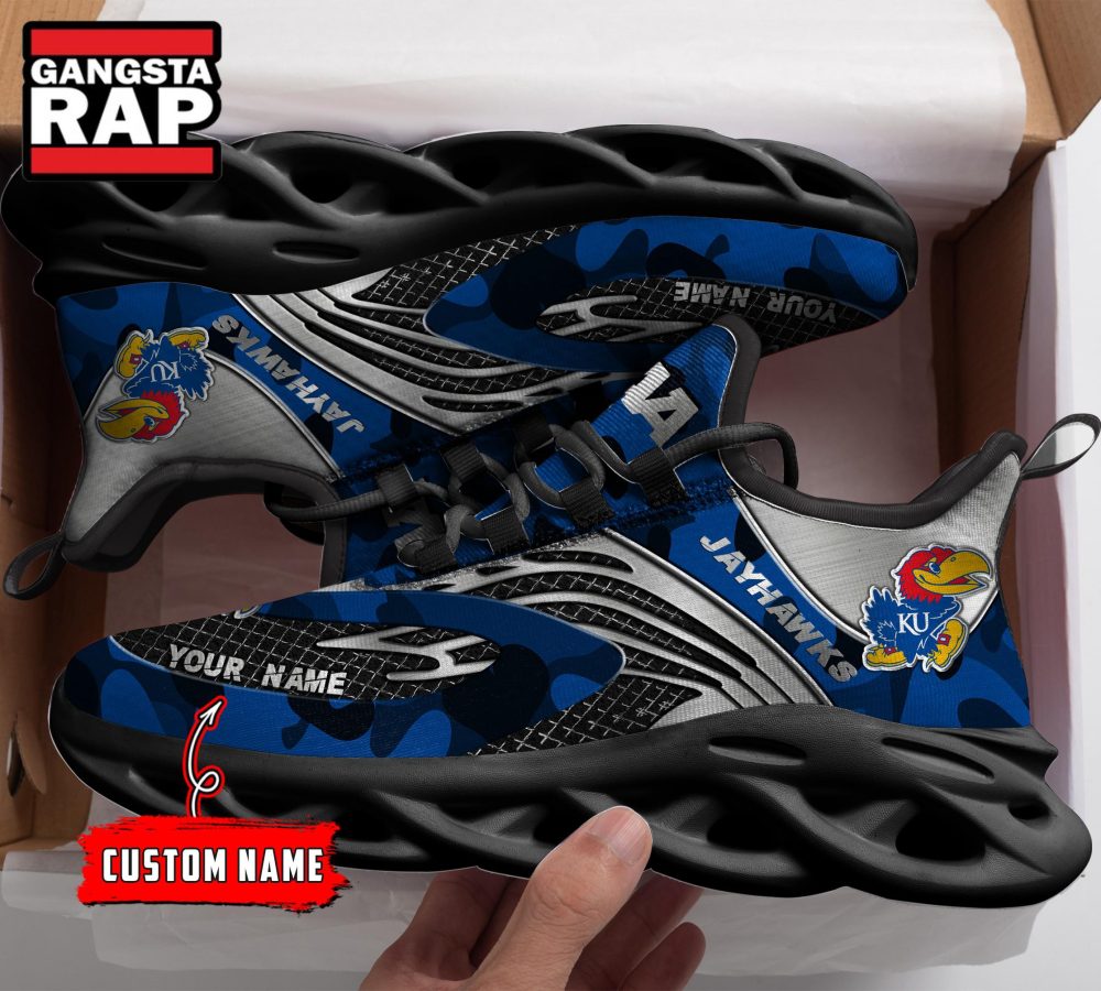 NCAA Kansas Jayhawks Sport Logo Team Custom Name Max Soul Shoes