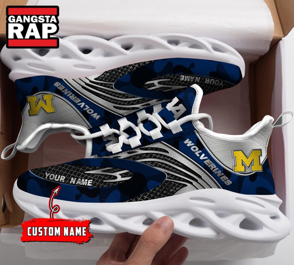 NCAA Michigan Wolverines Sport Logo Team Custom Name Max Soul Shoes NCAA Michigan Wolverines Sport Logo Team Custom Name Max Soul Shoes