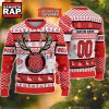 NCAA NC State Wolfpack Design Logo Team Reindeer Light Ugly Christmas Sweater 1 NCAA NC State Wolfpack Design Logo Team Reindeer Light Ugly Christmas Sweater