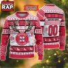 NCAA Nebraska Cornhuskers Design Logo Team Reindeer Light Ugly Christmas Sweater 1 NCAA Nebraska Cornhuskers Design Logo Team Reindeer Light Ugly Christmas Sweater
