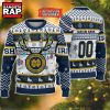 NCAA Notre Dame Fighting Irish Design Logo Team Reindeer Light Ugly Christmas Sweater 1 NCAA Notre Dame Fighting Irish Design Logo Team Reindeer Light Ugly Christmas Sweater