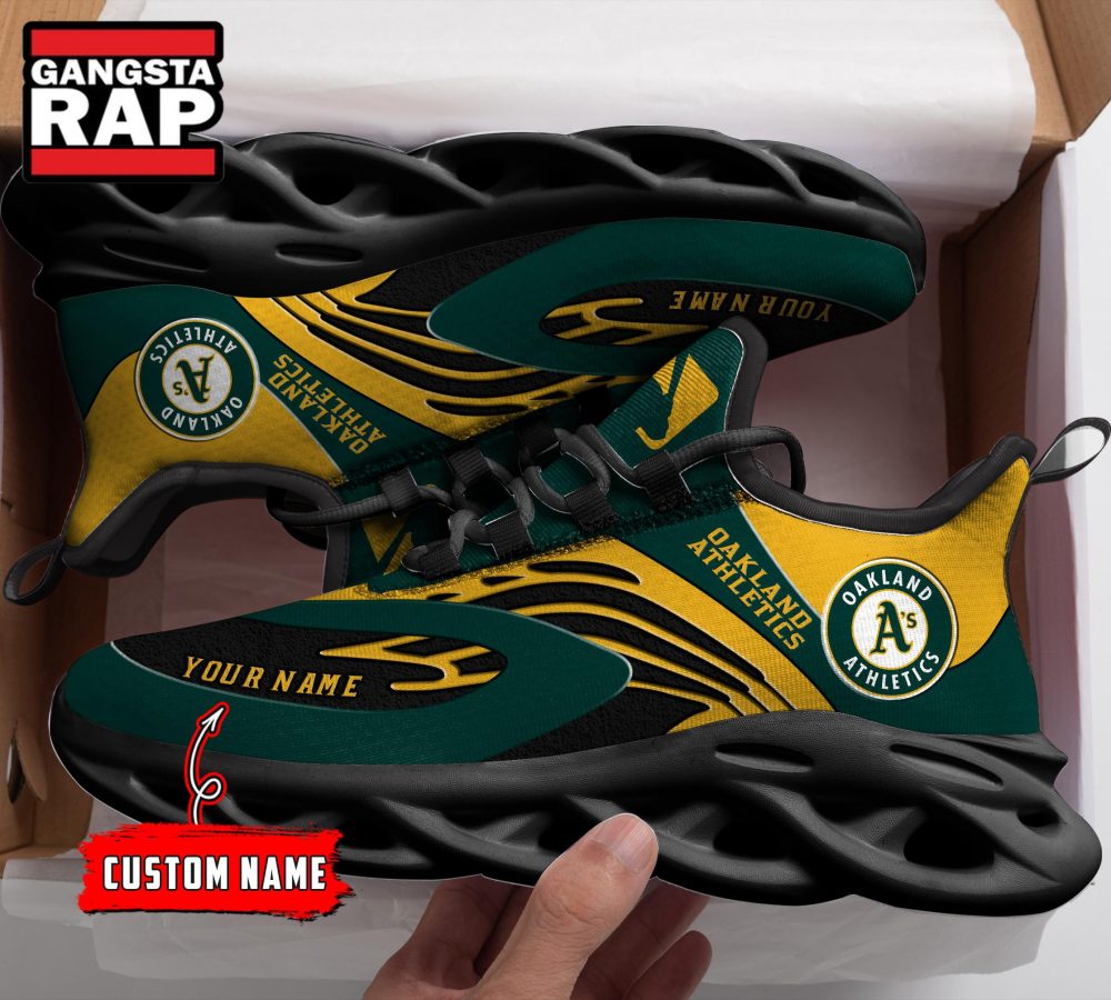 NCAA Oakland Athletics Sport Logo Team Custom Name Max Soul Shoes