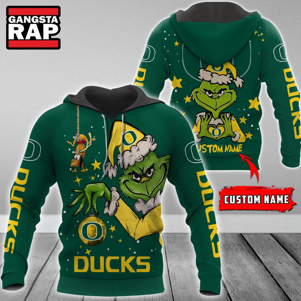 NCAA Oregon Ducks Football Team The Grinch Christmas Hoodie NCAA Oregon Ducks Football Team The Grinch Christmas Hoodie