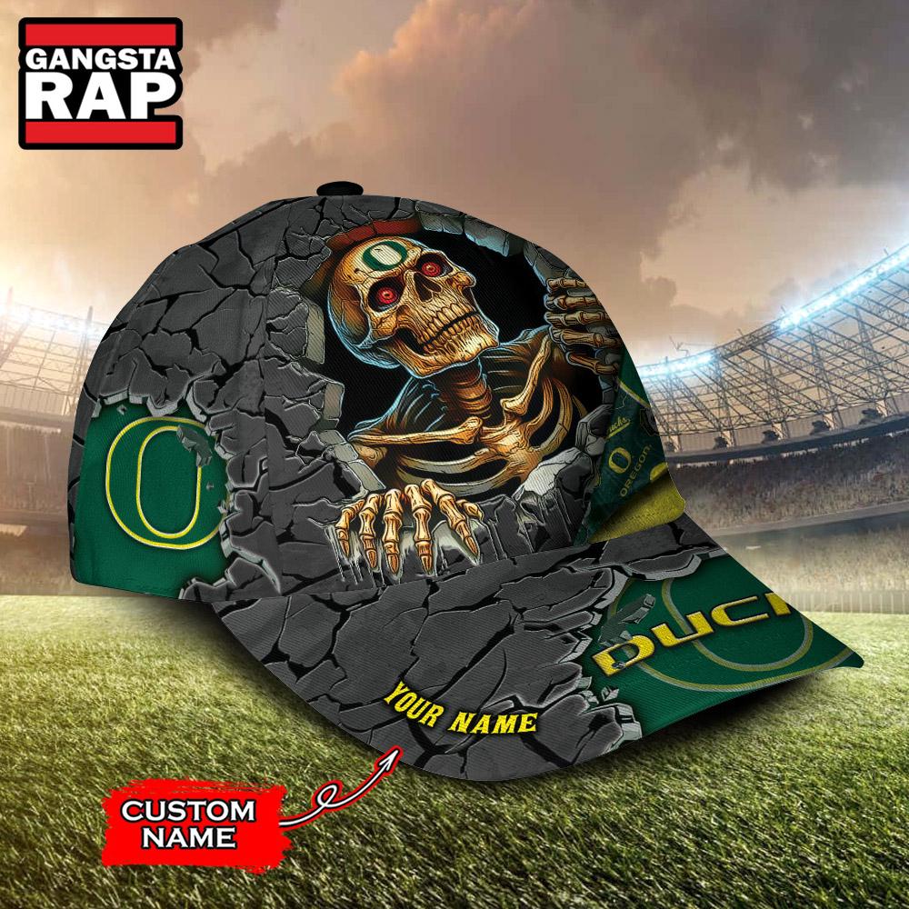 NCAA Oregon Ducks Special Sport Skull Halloween Custom Classic Cap