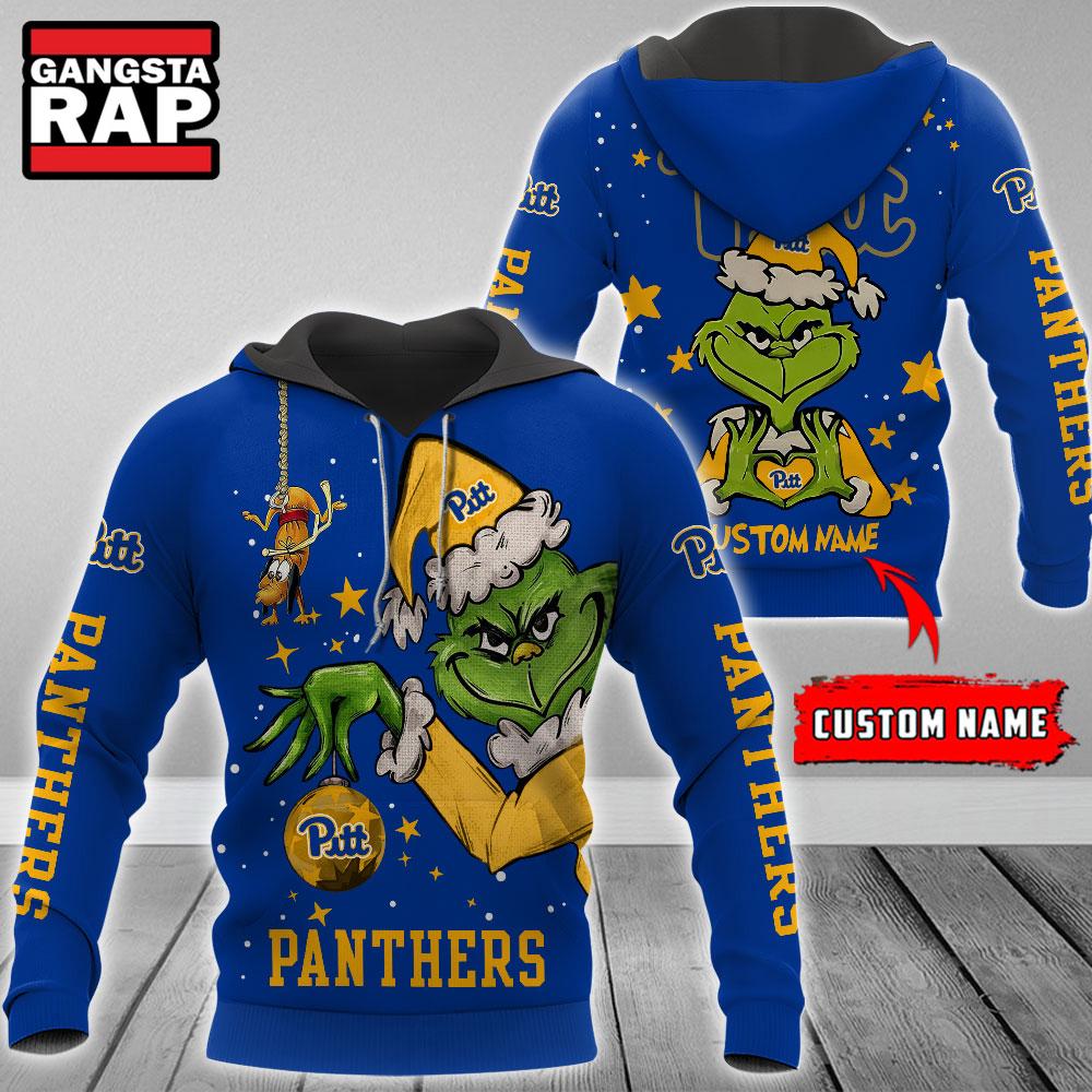 NCAA Pittsburgh Panthers Football Team The Grinch Christmas Hoodie NCAA Pittsburgh Panthers Football Team The Grinch Christmas Hoodie