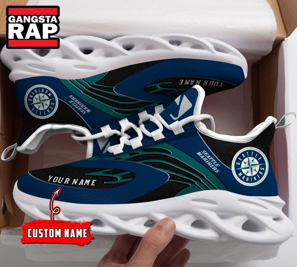 NCAA Seattle Mariners Sport Logo Team Custom Name Max Soul Shoes