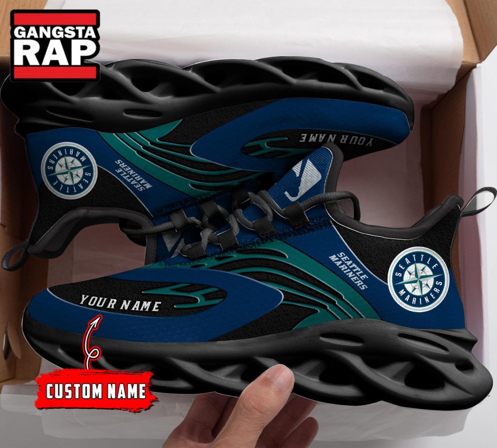 NCAA Seattle Mariners Sport Logo Team Custom Name Max Soul Shoes