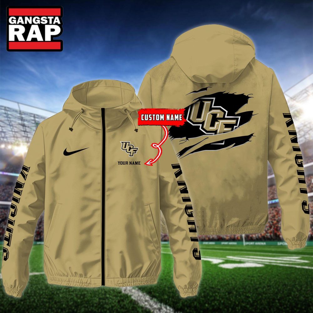 NCAA UCF Knights Special Logo Team Custom Name Windbreaker Jacket NCAA UCF Knights Special Logo Team Custom Name Windbreaker Jacket