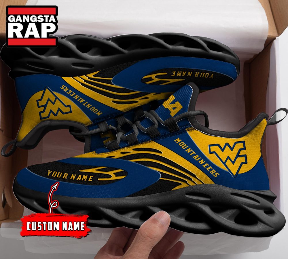 NCAA West Virginia ountaineers Sport Logo Team Custom Name Max Soul Shoes NCAA West Virginia ountaineers Sport Logo Team Custom Name Max Soul Shoes