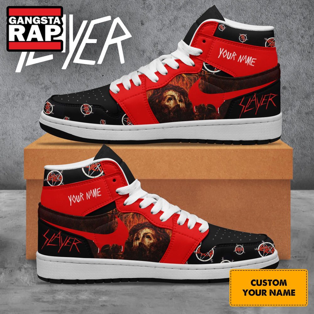 Slayer Music Fans Air Jordan 1 Hightop Shoes Slayer Music Fans Air Jordan 1 Hightop Shoes