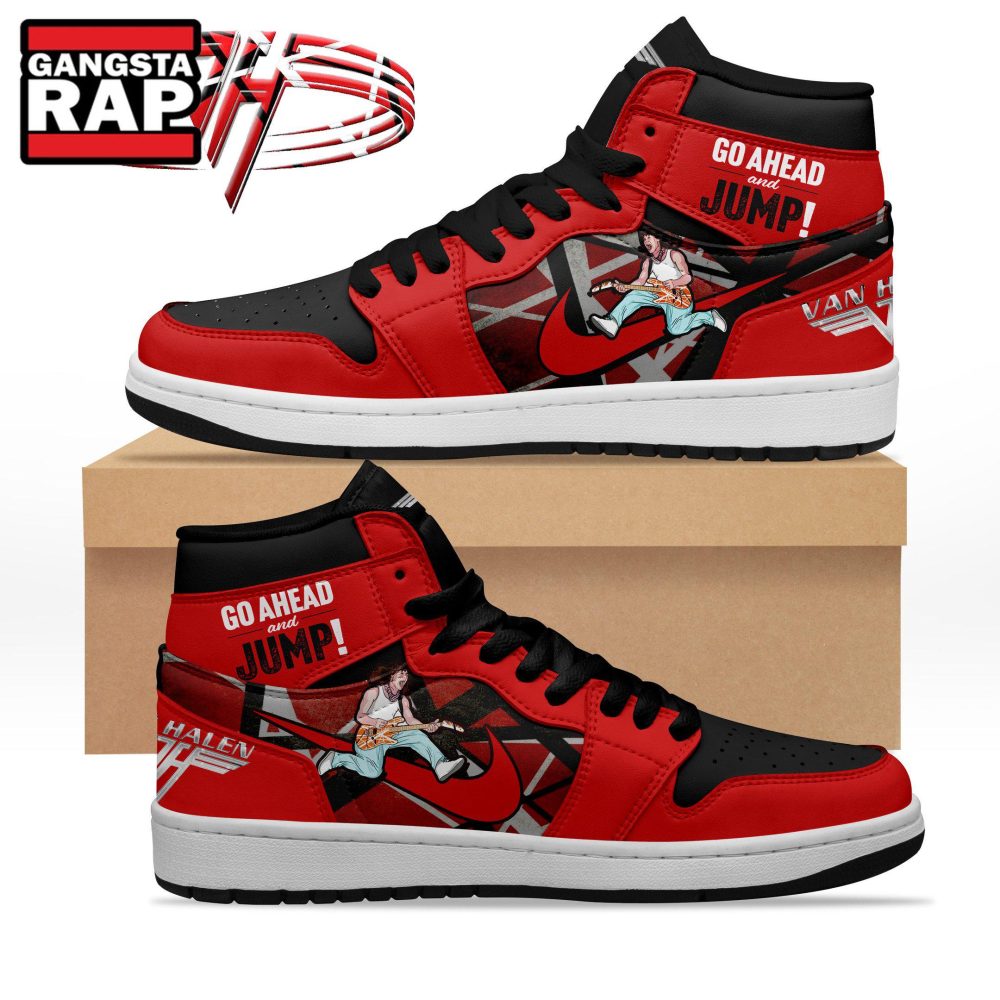 Van Halen Go Ahead And Jump Music Air Jordan 1 Hightop Shoes Van Halen Go Ahead And Jump Music Air Jordan 1 Hightop Shoes