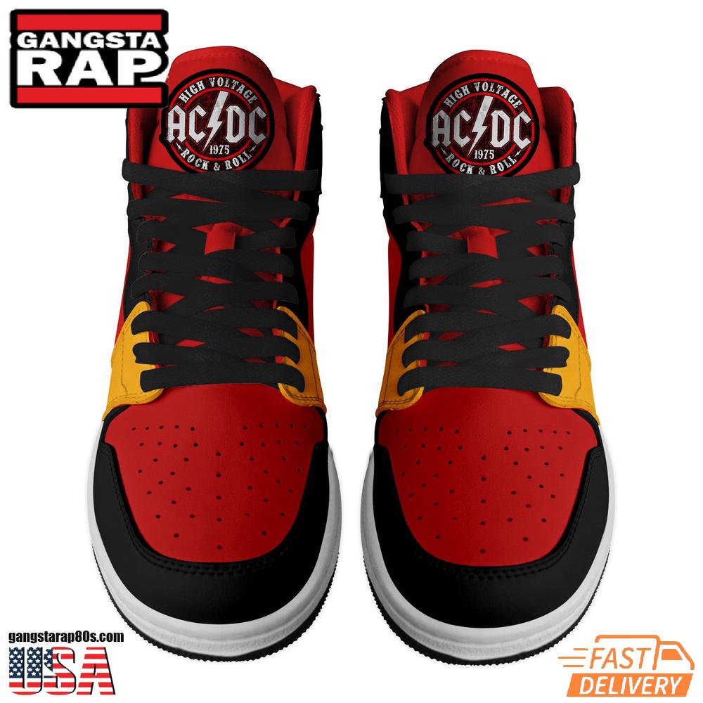 ACDC Band Music Fans Airr Jordan 1 High Top Black Red Sneakers Shoes ACDC Band Music Fans Airr Jordan 1 High Top Black Red Sneakers Shoes