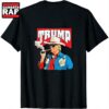 Donald Trump Black Shirt, USA 2024 Election Donald Trump Cowboy Smoking Cigar T-Shirts