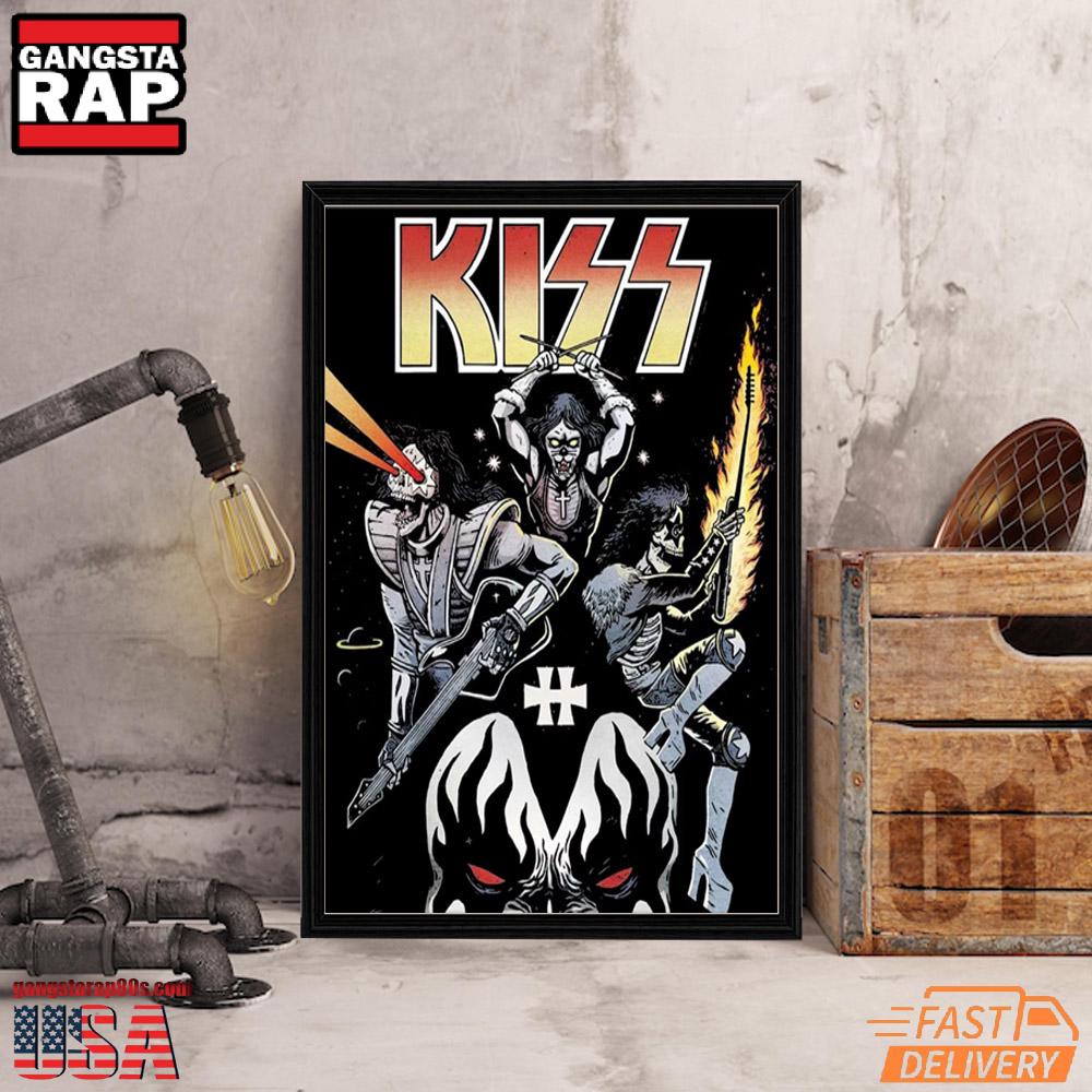 Kiss Rock Band Fiery Music Canvas Prints Kiss Rock Band Fiery Music Canvas Prints