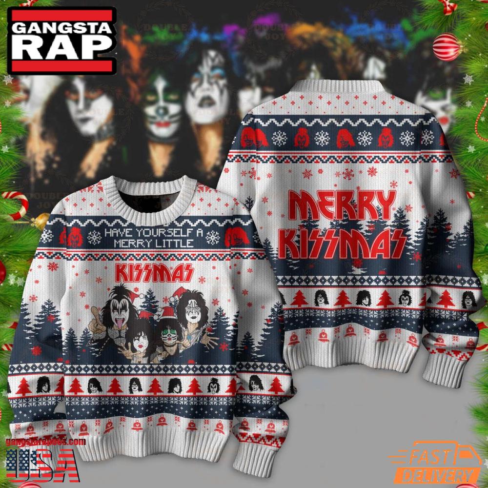Kiss Rock Band Have Yourself A Merry Kissmas Christmas Ugly Sweater Kiss Rock Band Have Yourself A Merry Kissmas Christmas Ugly Sweater