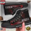 Metallica Load Black Red Color High Top Canvas Sneakers Shoes