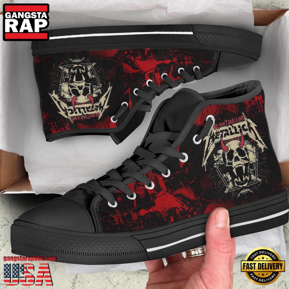 Metallica Music Band High Top Canvas Sneakers Shoes For Fans Lovers Metallica Music Band High Top Canvas Sneakers Shoes For Fans Lovers