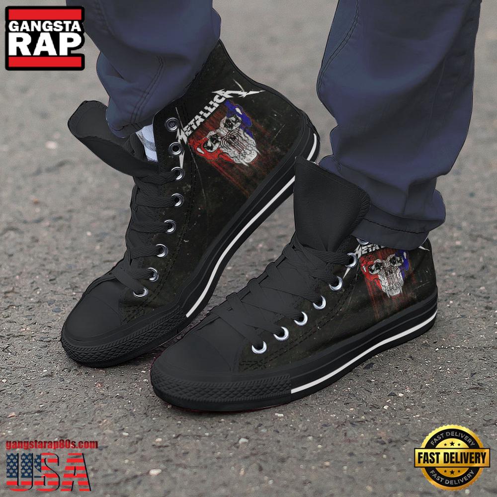 Metallica Music Band High Top Canvas Sneakers Shoes For Men Women Metallica Music Band High Top Canvas Sneakers Shoes For Men Women
