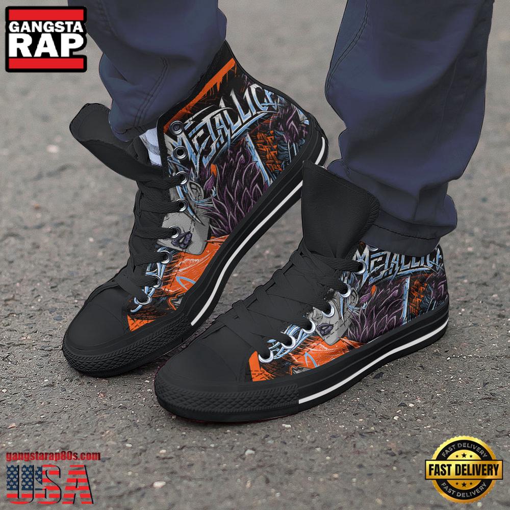 Metallica Music Fans High Top Canvas Sneakers Shoes Metallica Music Fans High Top Canvas Sneakers Shoes