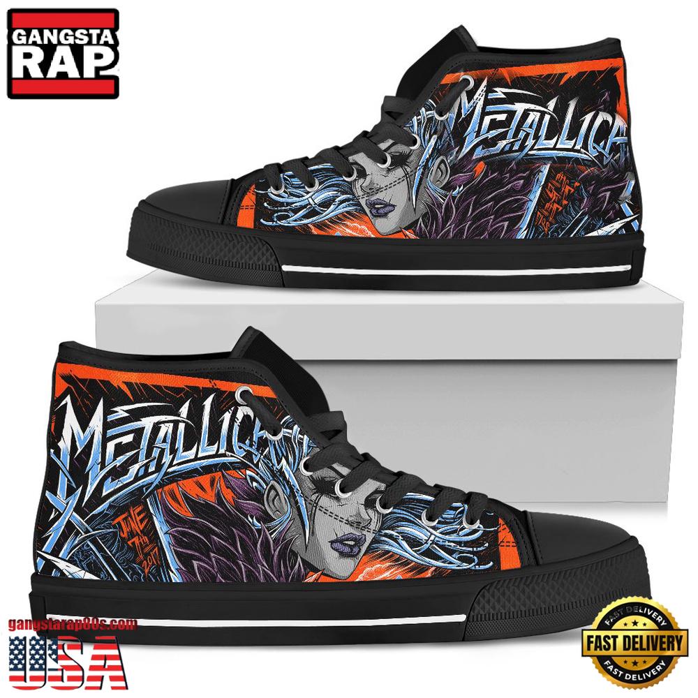 Metallica Music Fans High Top Canvas Sneakers Shoes Metallica Music Fans High Top Canvas Sneakers Shoes