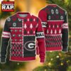 NCAA Georgia Bulldogs Football Team Xmas Tree Snow Custom Name Ugly Christmas Sweater