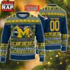 NCAA Michigan Wolverines Football Team Custom Name Number New Ugly Christmas Sweater