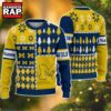 NCAA Michigan Wolverines Football Team Xmas Tree Snow Custom Name Ugly Christmas Sweater