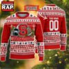 NCAA NC State Wolfpack Football Team Custom Name Number New Ugly Christmas Sweater