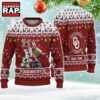 NCAA Oklahoma Sooners Football Team HO HO HO Santa Claus Ugly Christmas Sweater