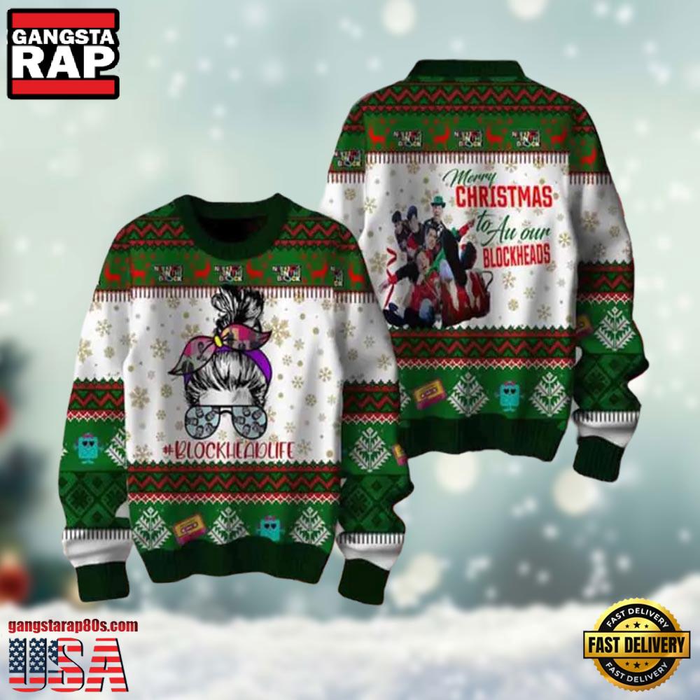 New Kids On The Block Band Merry Christmas to All Our Blockheads Ugly Sweater New Kids On The Block Band Merry Christmas to All Our Blockheads Ugly Sweater