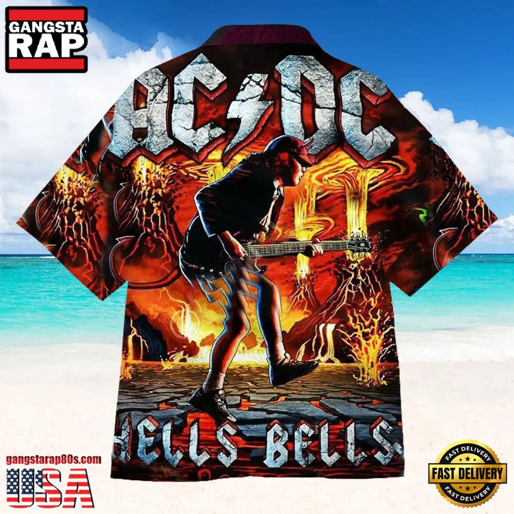 ACDC Rock Band Hells Bells Blaze Hawaiian Shirt ACDC Rock Band Hells Bells Blaze Hawaiian Shirt