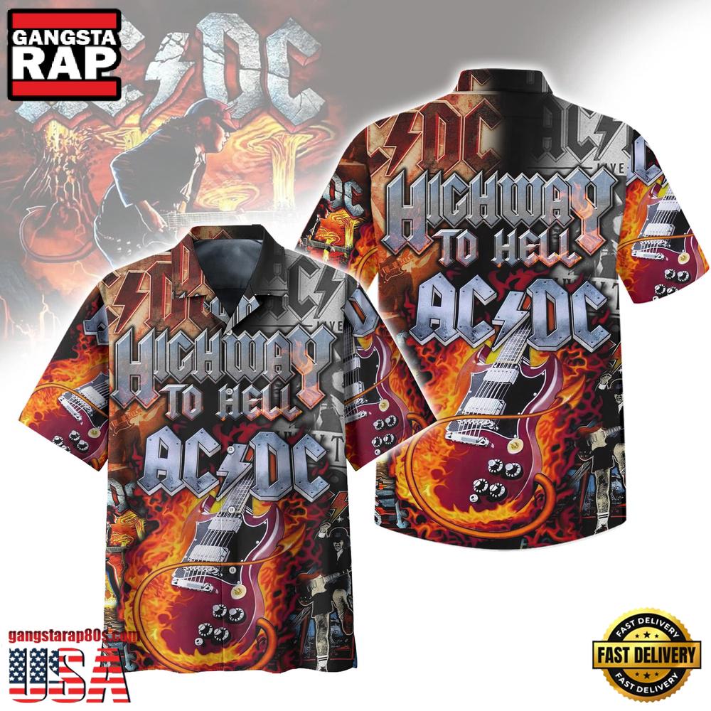 ACDC Rock Band Highway To Hell Hawaiian Shirt ACDC Rock Band Highway To Hell Hawaiian Shirt