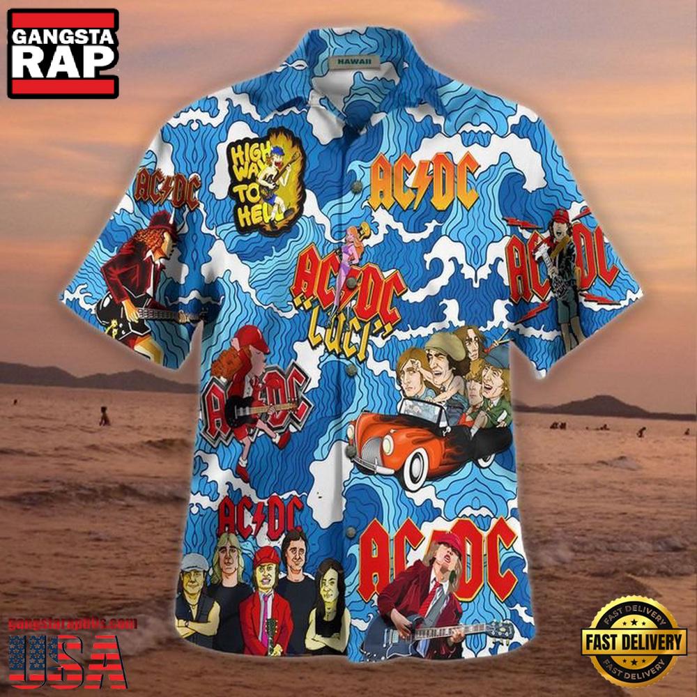 ACDC Rock Band Out in Style Hawaiian Shirt