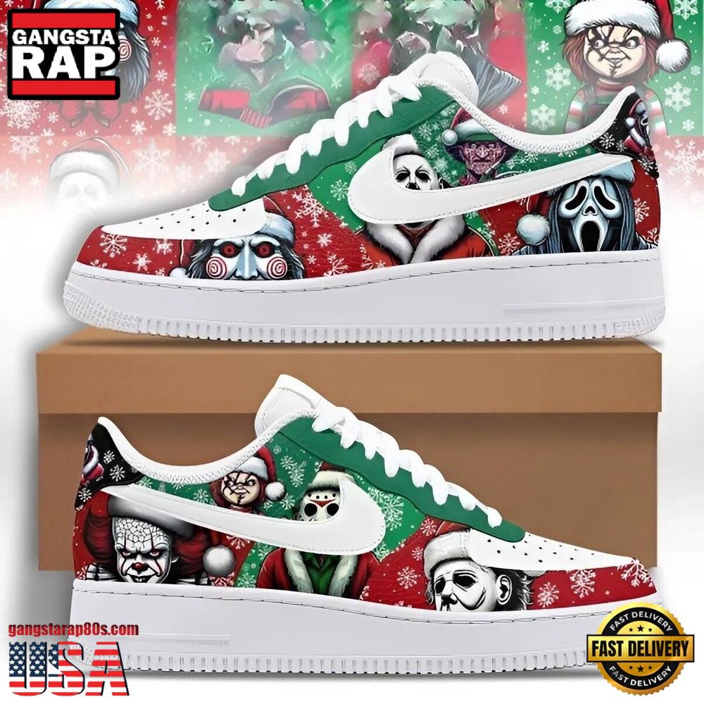 Christmas Time For Halloween Horror Movies Air Force 1 Shoes Gift For Men Women