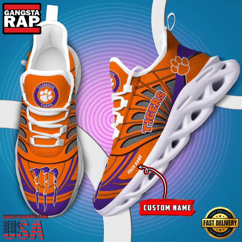 Clemson Tigers Custom Max Soul Shoes Sneaker