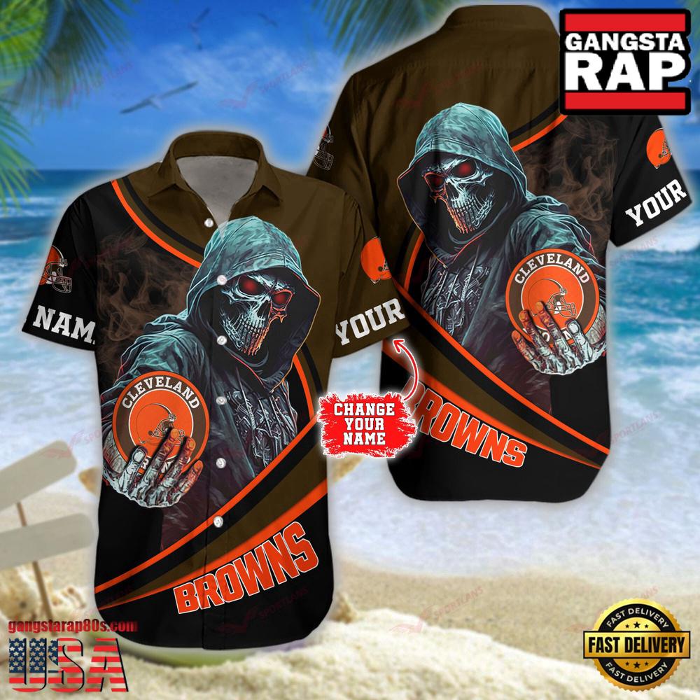 Custom Name Cleveland Browns NFL Hawaiian Shirt Custom Name Cleveland Browns NFL Hawaiian Shirt