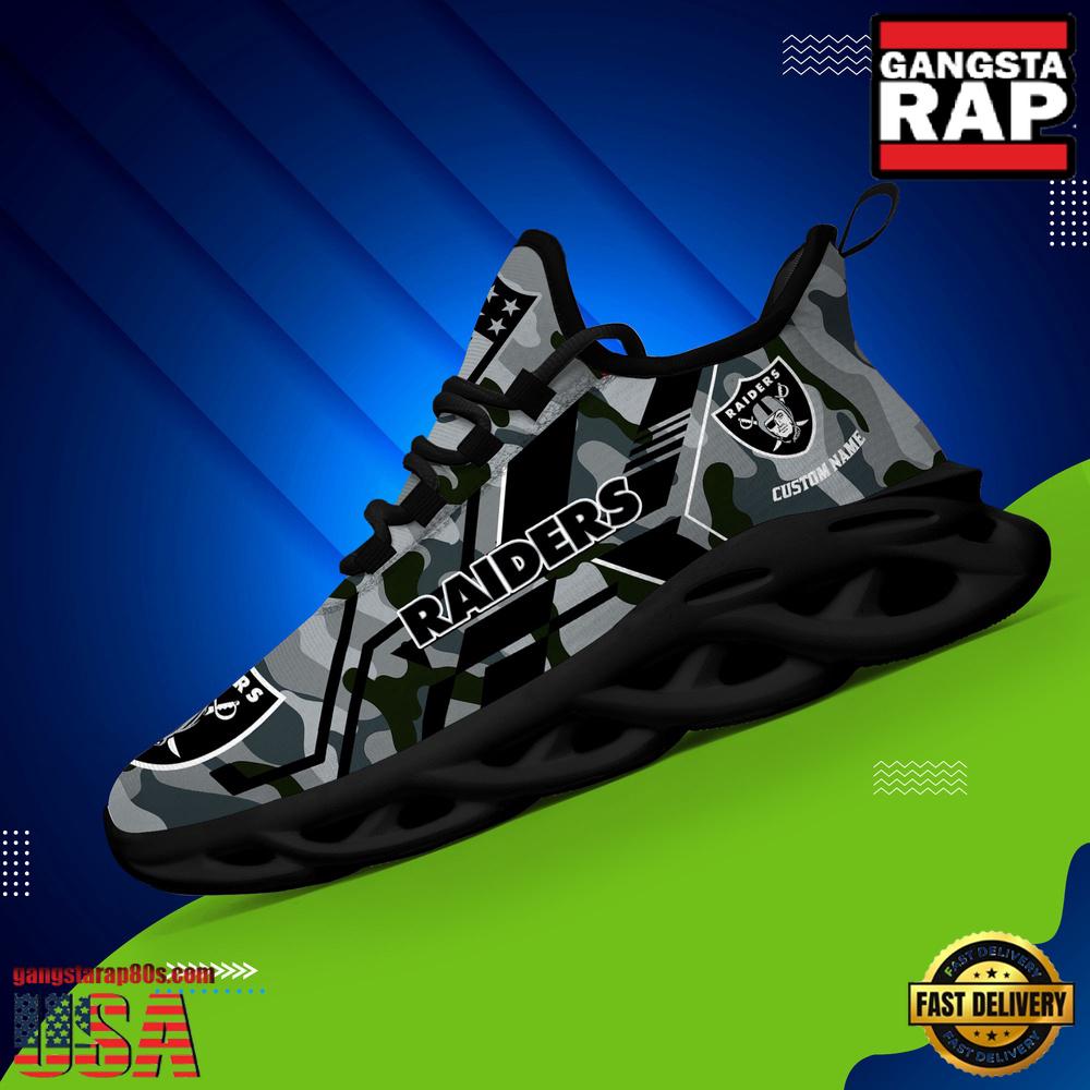Personalized Las Vegas Raiders NFL Sport Team Clunky Max Soul Shoes Personalized Las Vegas Raiders NFL Sport Team Clunky Max Soul Shoes