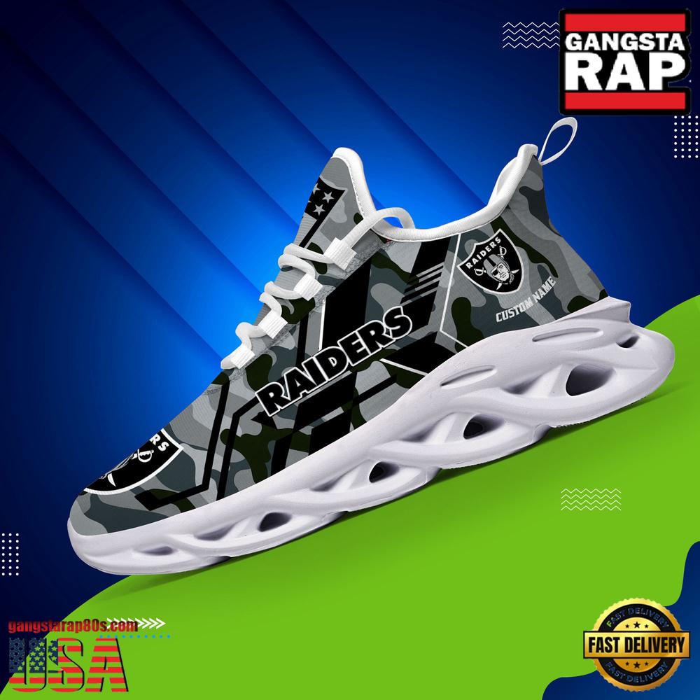Personalized Las Vegas Raiders NFL Sport Team Clunky Max Soul Shoes Personalized Las Vegas Raiders NFL Sport Team Clunky Max Soul Shoes